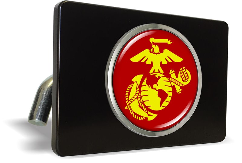 USMC - Marine Corps EGA - Tow Hitch Cover with Chrome Emblem (r)